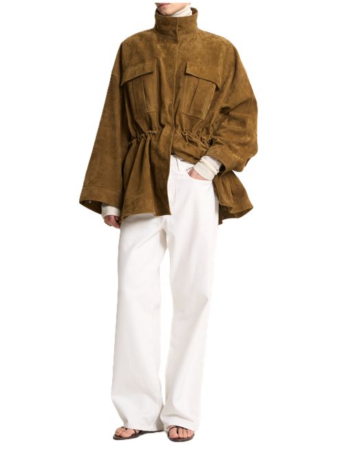 sculptural suede jacket | sage Róhe | 420-11-414343_402 SAGE